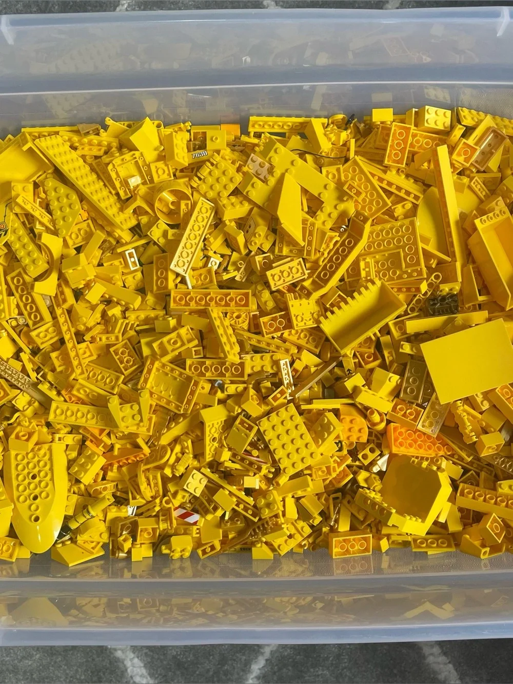 3+ Pounds Yellow Lego Pieces, Assorted Pieces